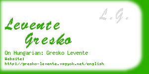 levente gresko business card